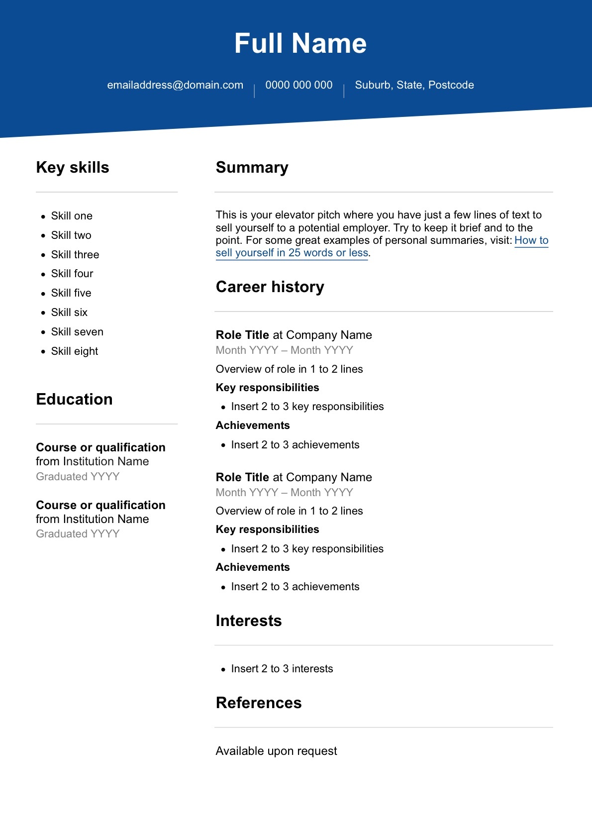 resume